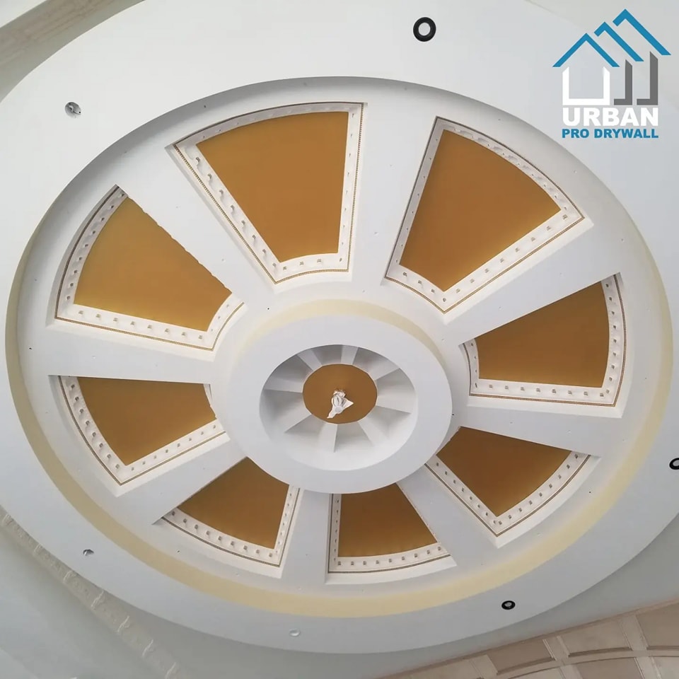 Finished interior ceiling and wall texture result